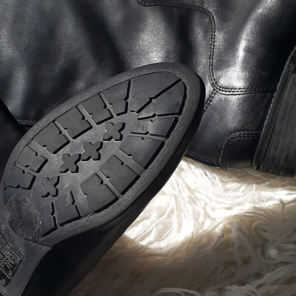 Sam Edelman Black Tall Leather Riding Boots